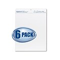 Highland Self-Stick Wall Easel Pads, 25 x 30, White, 30 Sheets/Pad, 6/Pack (5406PK)