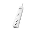 APC Essential Surge Protector 6 Outlet Surge Protector, 6 Cord, White/Grey (PE66WG)