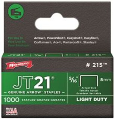 Staples for Staple Gun Tacker, 5/16, 1000/PK (215)