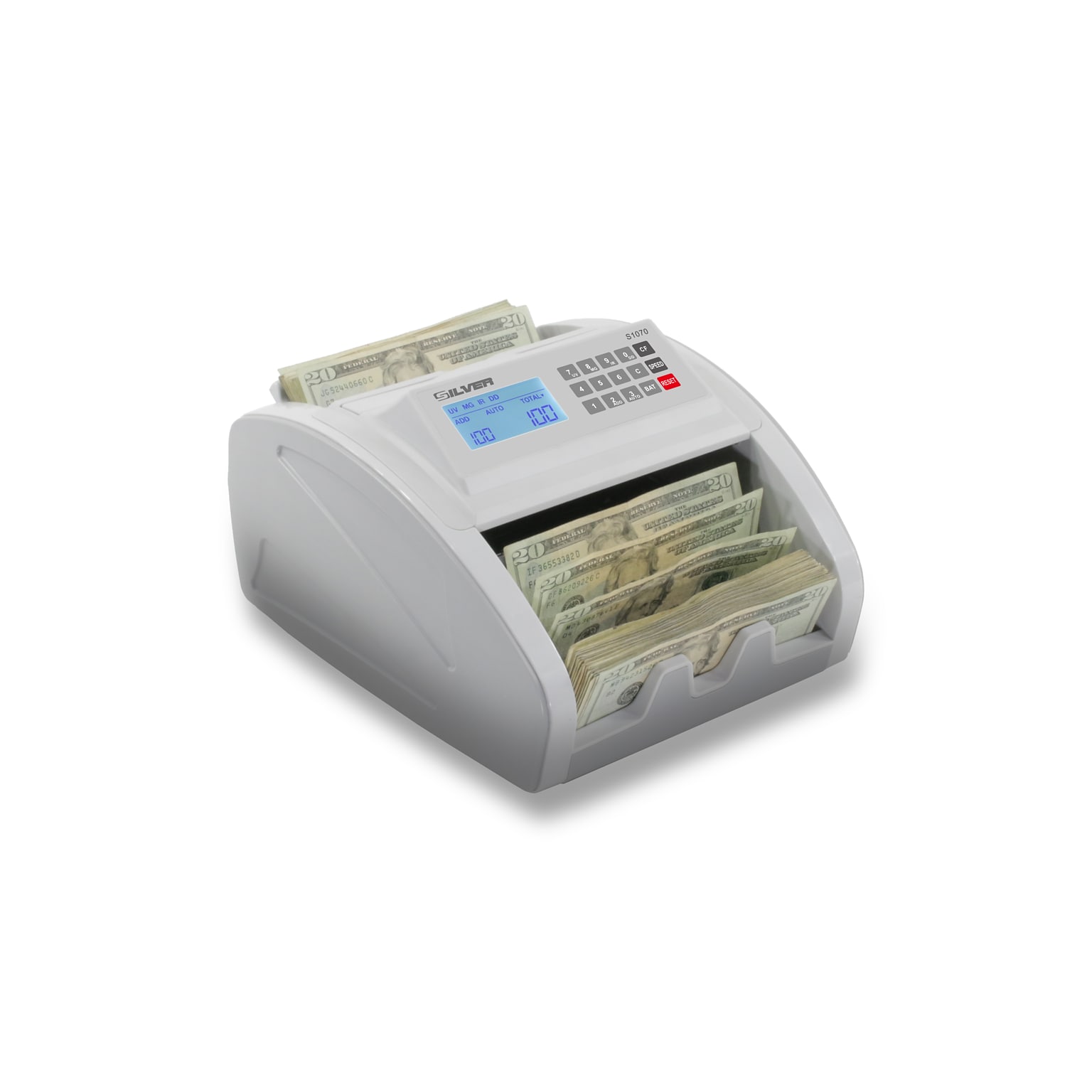 AccuBANKER SILVER by AccuBANKER S1070 Compact Bill Counter (AB1070)