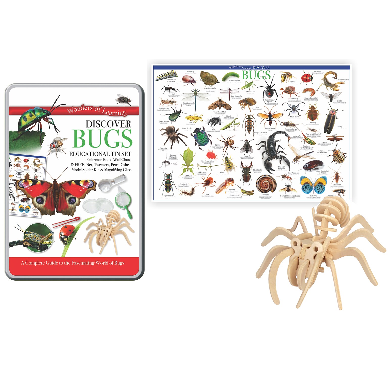 Round World Products Wonders of Learning Tin Set, Discover Bugs, 2 Sets (RWPTS02BN)