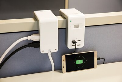 APC Essential 6 Outlet Desk Clip Surge Protector, 4 USB, 6' Cord (PE6U4W)