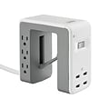 APC Essential 6 Outlet Desk Clip Surge Protector, 4 USB, 6 Cord (PE6U4W)