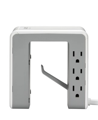 APC Essential 6 Outlet Desk Clip Surge Protector, 4 USB, 6' Cord (PE6U4W)