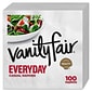 Vanity Fair Everyday Luncheon Napkins, 2-Ply, White, 100/Pack (35501)