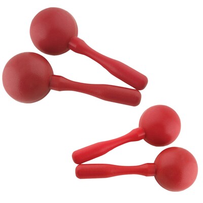 Westco Educational Red Plastic Maracas, 3, 3 Pairs (WEPMA5901BN)