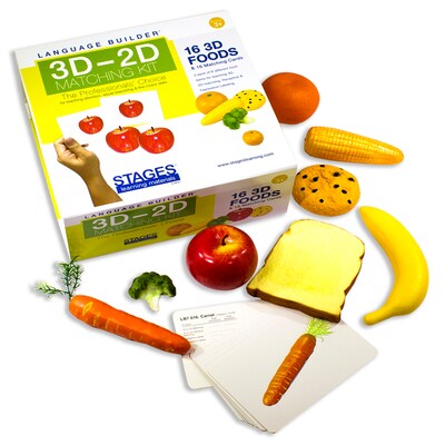 Stages Learning Materials Language Builder® 3D–2D Matching Kit, Foods (SLM007)