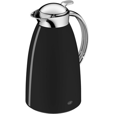 Alfi Gusto 33.92 oz. Glass Vacuum Carafe, Lacquered Metal Black (THRAG1900BK2)