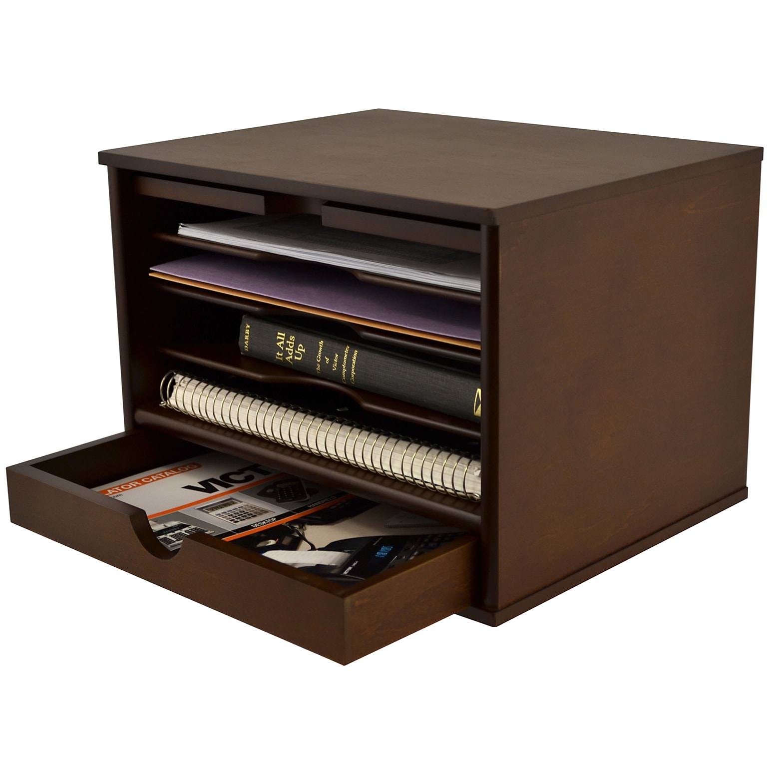 Victor Heritage Wood Desktop Organizer