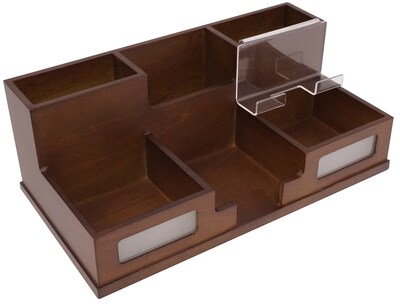 Wood Desk Organizer - Pen and Tool Holder - Mahogany