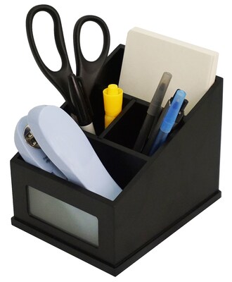 Victor Midnight Black Multi-Use Storage Caddy with Adjustable Compartment