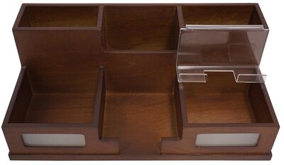 Wood Desk Organizer - Pen and Tool Holder - Mahogany