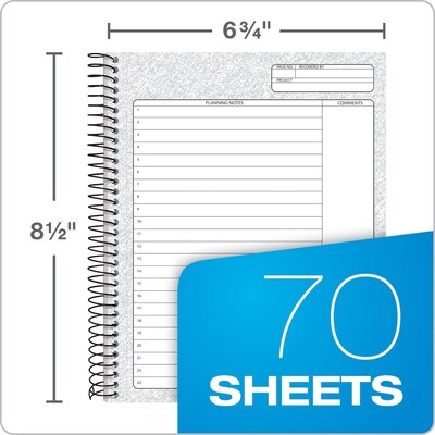 TOPS Docket 6.75" x 8.5" Planner, Paper Cover, Burgundy (63754)
