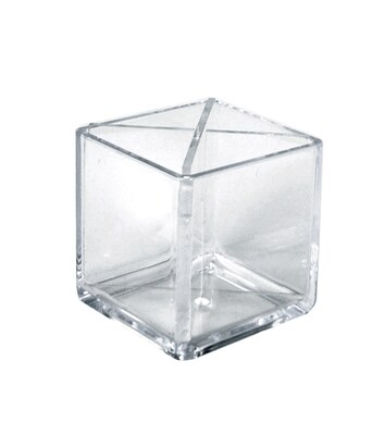 Cube Pencil Holder With Divider 5W X 5D X 5H Pack of 2