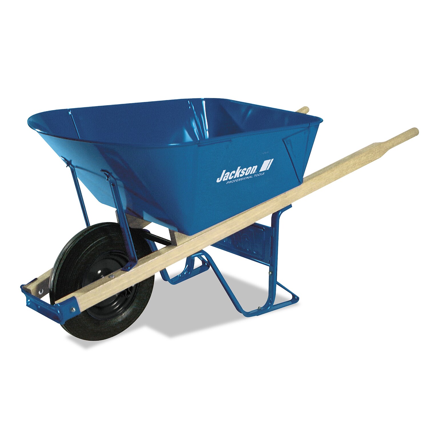 AMES® Jackson Steel Contractors Wheelbarrows, 5.75 cu ft, Flat-Free Smooth, B.B., Blue (027-M11FFBB)