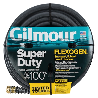 Gilmour® Flexogen Super Duty Hoses, 5/8 in x 100 ft, Black (305-874001-1001)