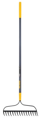 AMES® 16 Tine Welded Bow Rake with Cushion End Grip on Fiberglass Handles (760-2811500)