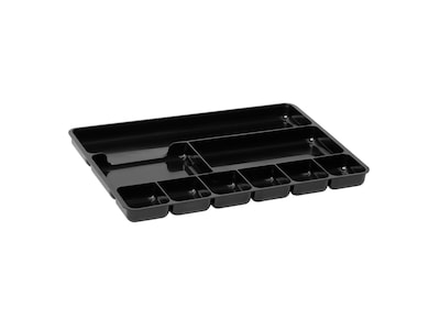 Rubbermaid Regeneration 9 Compartment Plastic Accessory Tray, Black (45706)
