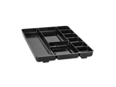 Rubbermaid Regeneration 9 Compartment Plastic Accessory Tray, Black (45706)