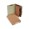 ACCO Recycled Reinforced Pressboard Top Classification Folders, 2 Dividers, 3 Expansion, Legal Size, Leaf Green, 10/Pack