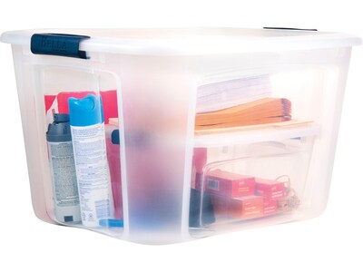 Bella Storage Solutions 71 Qt. Latch Lid Storage Tote, Clear (601336)