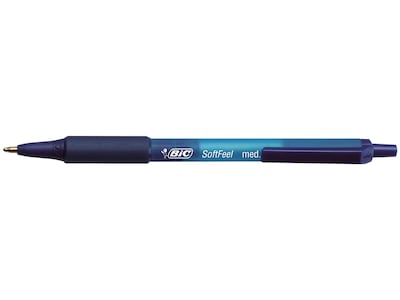 BIC Soft Feel Retractable Ballpoint Pens, Medium Point, 1.0mm, Blue Ink, 36/Pack (SCSM361BLU)