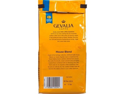 Gevalia House Blend Ground Coffee, Medium Roast (GEN04358)