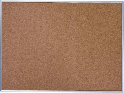 Quartet Cork Bulletin Board, Aluminum Frame, 6 x 4 (85348)