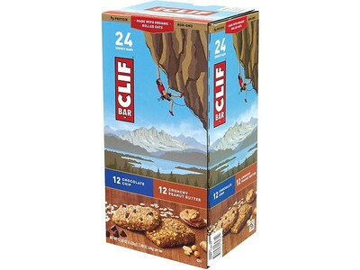 Clif Bar Energy Bars, Variety, 2.4 Oz., 24/Pack (220-00438)