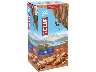 Clif Bar Energy Bars, Variety, 2.4 Oz., 24/Pack (220-00438)