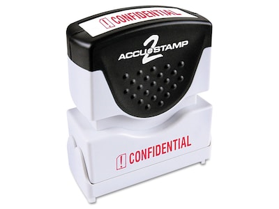 Accu-Stamp 2 Pre-Inked Stamp, CONFIDENTIAL, Red Ink (COS035574)