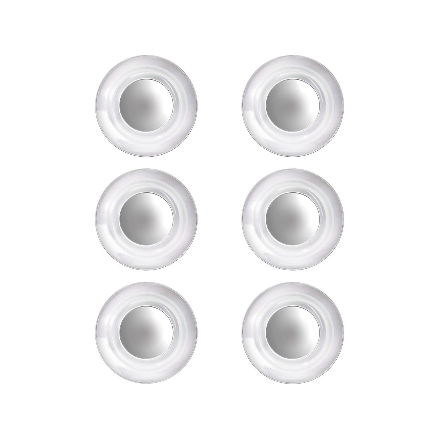 Quartet Glass Board 0.75 Magnets, Clear, 6/Pack (QRT85391)