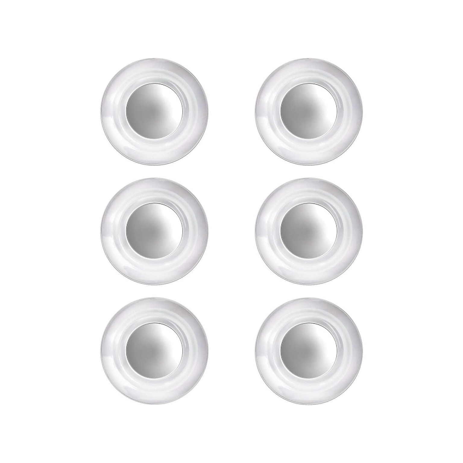 Quartet Glass Board Magnets, Clear, 6/Pack (85391Q)