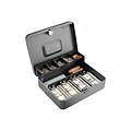 MMF Industries STEELMASTER Cash Box, 9 Compartments, Charcoal Gray (2216194G2)