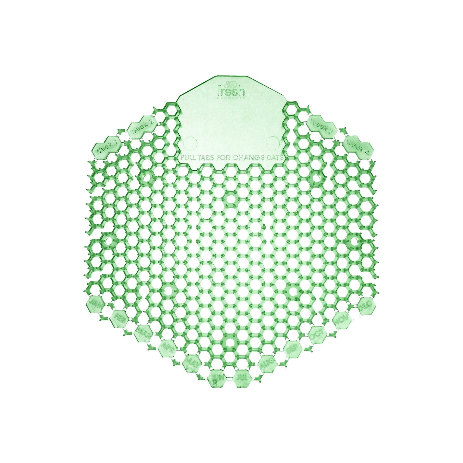 Fresh Products Wave 3D Urinal Screen, Cucumber Melon Scent, Green, 10/Pack (FRS3WDS60CME)
