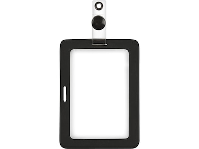 Cosco MyID ID Badge Holder, Black/Clear (075015)