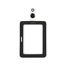 Cosco MyID ID Badge Holder, Black/Clear (075015)