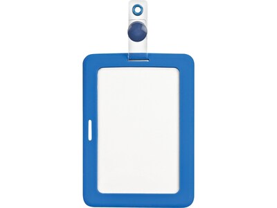 Cosco MyID ID Badge Holder, Blue/Clear (075014)