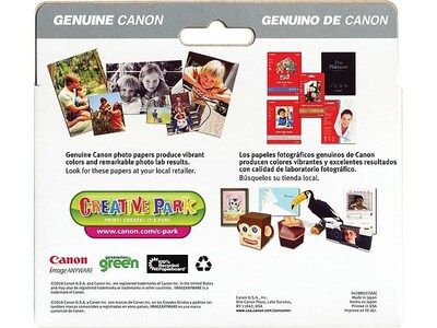 Canon 5/8 Black, Cyan, Magenta, Yellow Ink Cartridges w/ Photo Paper, 4/Pack (0628B027)