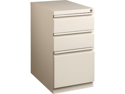 Quill Brand® 3-Drawer Vertical File Cabinet, Mobile/Pedestal, Letter, Putty, 20D (24871D)