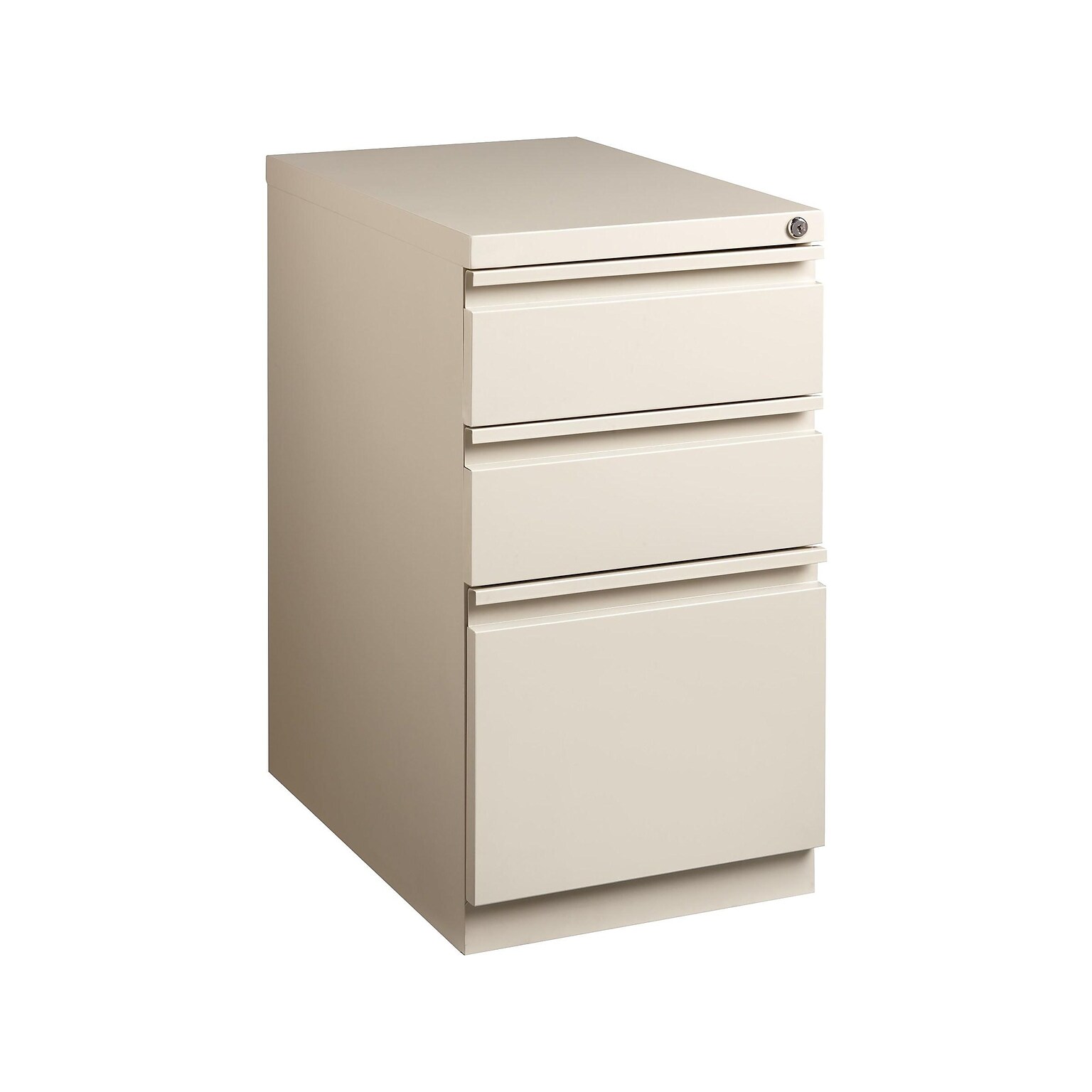 Quill Brand® 3-Drawer Vertical File Cabinet, Mobile/Pedestal, Letter, Putty, 20D (24871D)