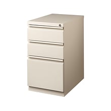Quill Brand® 3-Drawer Vertical File Cabinet, Mobile/Pedestal, Letter, Putty, 20D (24871D)