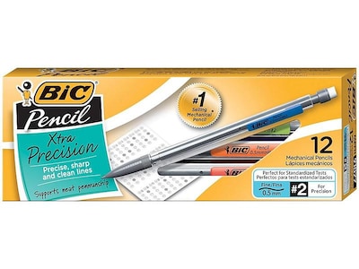 BIC Xtra-Precision Mechanical Pencil, 0.5mm, #2 Hard Lead, Dozen (91077/MPF11)