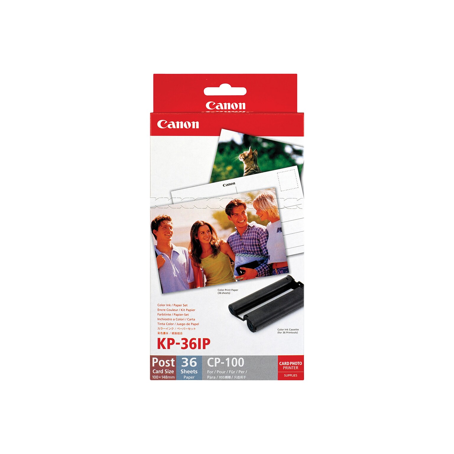 Canon Color Ink Cartridge and Photo Paper Value Pack, 36 Prints (KP-36IP)