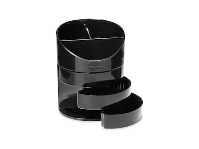 Rubbermaid 6-Compartment Plastic Pen Cup, Black (14095ROS)