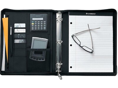 Mead Cambridge 1 3-Ring Zipper Binders, Black (29516)