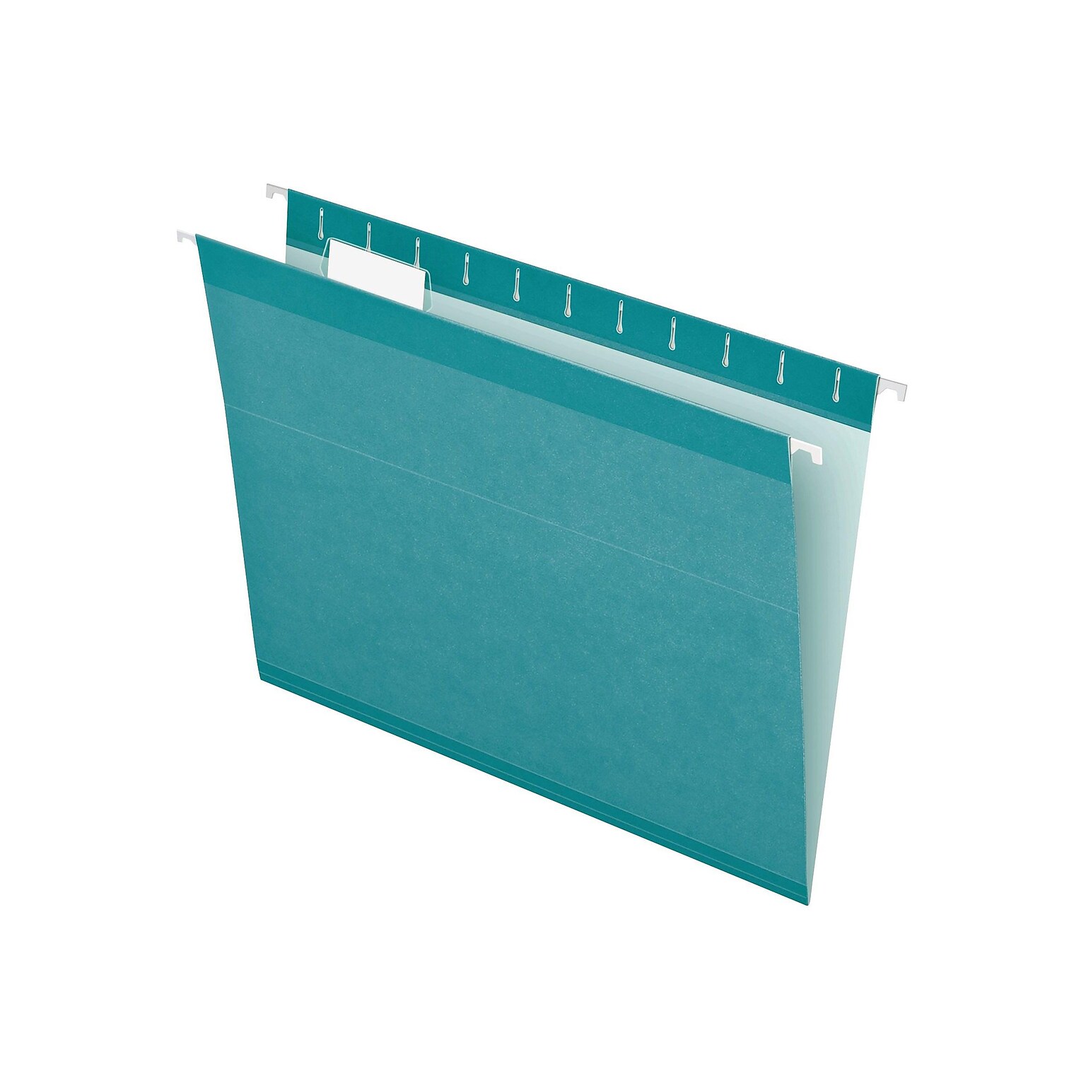 Pendaflex Reinforced Hanging File Folders, 1/5 Tab, Letter Size, Aqua, 25/Box (PFX 4152 1/5 AQU)