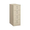 HON S380 4-Drawer Vertical File Cabinet, Locking, Legal, Putty, 26.5D (HS384CPL)