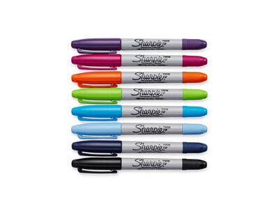 Sharpie Permanent Markers, Twin Tip, Assorted, 8/Pack (33861)