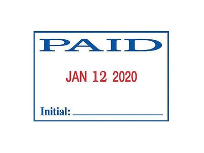 2000 Plus 2360 Dater, ENTERED, PAID, FAXED, RECEIVED, Blue and Red Ink (011035)